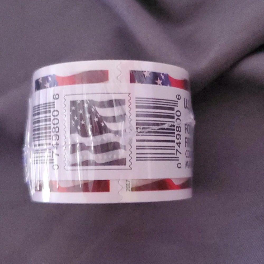 Forever Stamps 1 Roll Of 100 First Class USPS Stamp 2017 U.S. Flag Photo Postage